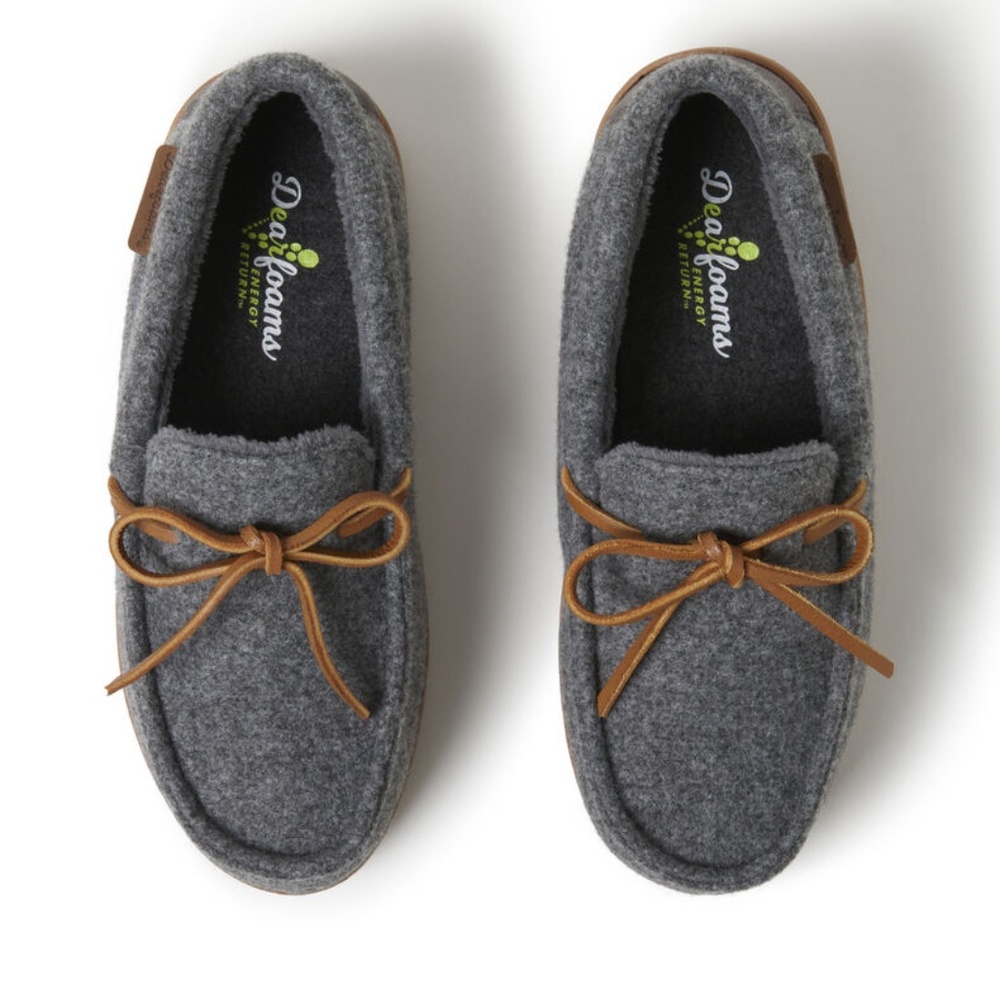 Women's Wilmington wool blend Energy return moccasin slippers gray medium